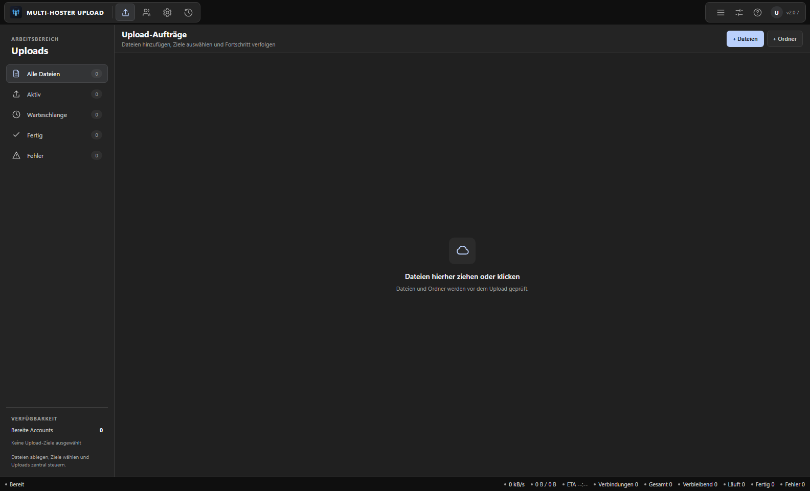 Multi-Hoster-Upload product overview